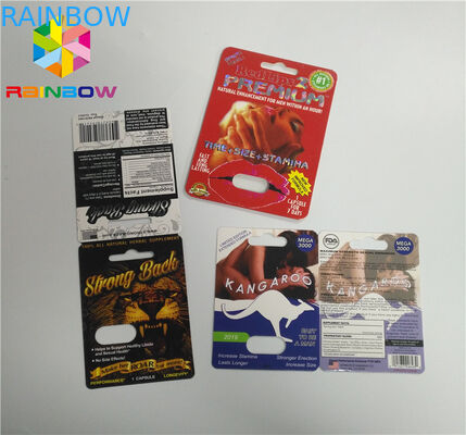 الأشعة فوق البنفسجية الطباعة نفطة بطاقة التعبئة والتغليف ورقة نفطة زجاجة CBD النفط / خرطوشة VAPE الإلكترونية