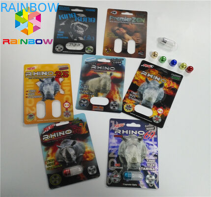 PP 3D طباعة بطاقة نفطة التعبئة والتغليف البلاستيكية الحجم العادي لحبوب الكركدن 69