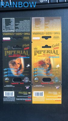 ذكر السلطة الجنسي ورقة بطاقة 3D مربع التعبئة والتغليف رئيس الوزراء تأثير 3D للحصول على حبوب منع الحمل الجنس