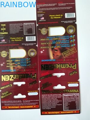 ذكر السلطة الجنسي ورقة بطاقة 3D مربع التعبئة والتغليف رئيس الوزراء تأثير 3D للحصول على حبوب منع الحمل الجنس