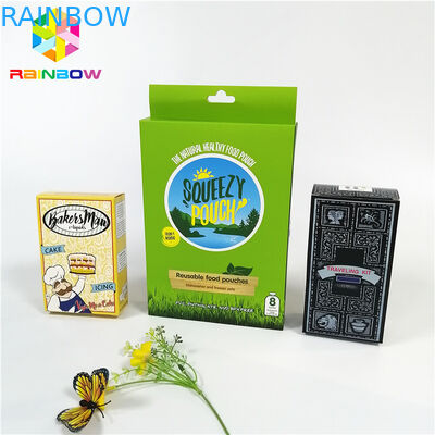 العلامة التجارية القابلة لإعادة التدوير تصميم شعار مخصص المطبوعة الأشعة فوق البنفسجية الساخنة ختم ورقة بطاقة صناديق مع شنق هول لمستحضرات التجميل هدية