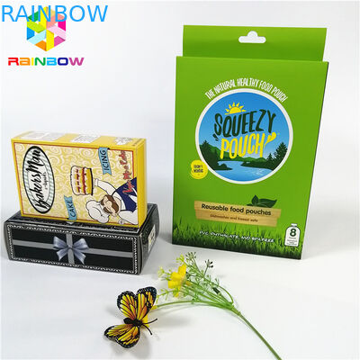 حار لامع حار ختم شعار العلامة التجارية OEM المطبوعة ورقة مربع هدية مستحضرات التجميل مربعات بطاقة التعبئة والتغليف رمش