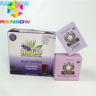 الأرجواني شقة قابلة لإعادة التدوير الشمع طلاء ورقة كرافت المموج ورقة مربع الفلوت كرتون الارسال مربع الغذاء الصف القهوة الشاي باك