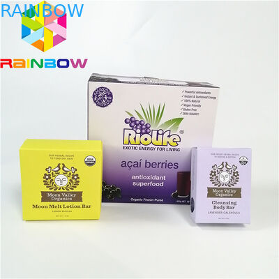 الأرجواني شقة قابلة لإعادة التدوير الشمع طلاء ورقة كرافت المموج ورقة مربع الفلوت كرتون الارسال مربع الغذاء الصف القهوة الشاي باك