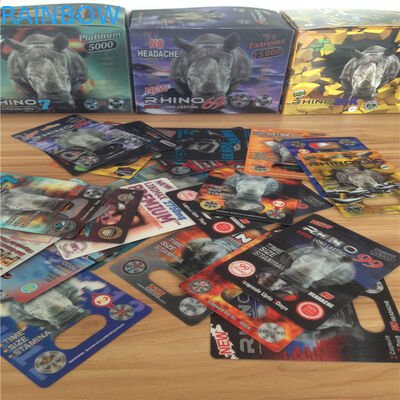 PP بطاقات 3D كبسولات التعبئة والتغليف نفطة الأداء الجنسي الكركدن 69 صديقة للبيئة