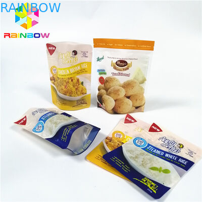 مقاومة للحرارة الطبخ معوجة الحقائب البلاستيكية التعبئة والتغليف مغلفة شعار مخصص المطبوعة