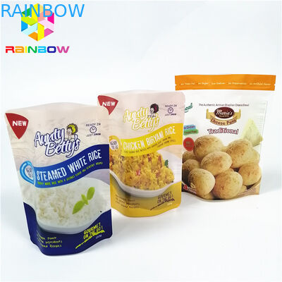 مقاومة للحرارة الطبخ معوجة الحقائب البلاستيكية التعبئة والتغليف مغلفة شعار مخصص المطبوعة