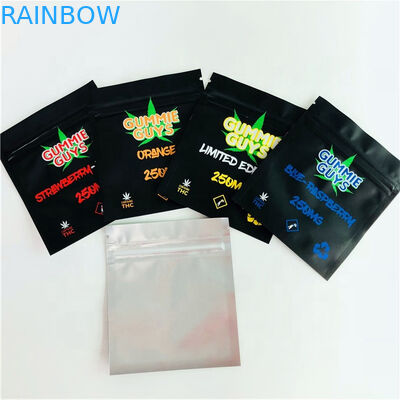 عبوات مايلر فويل عبوة مقاومة للرائحة 1 / 4oz 1 / 2oz 1oz