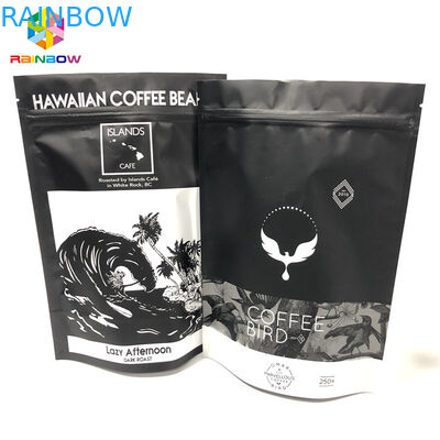 أكياس الطباعة الألومنيوم احباط الحفر ، القهوة الأرض الوقوف سستة أكياس مع صمام