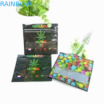 البخور العشبية شفافة التغليف الصغيرة Ziplock جانب واحد رقائق الألومنيوم واضحة