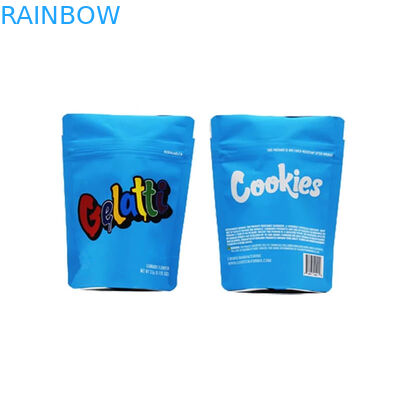 البلاستيك الطفل مقاومة الوقوف الحقيبة القابلة للتحلل أكياس التعبئة والتغليف زهرة 3.5g الحجم