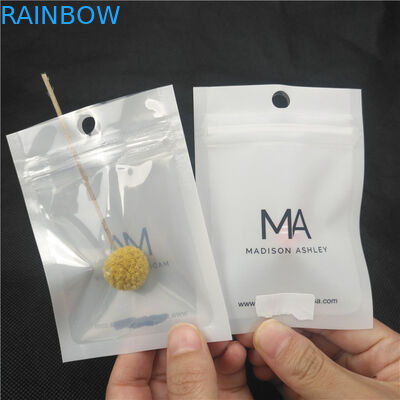 شفافية الجبهة لامعة شفافة سستة الحقائب قلادة المجوهرات التعبئة