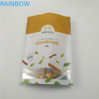 ماتي خلفية بيضاء سستة حقائب مستحضرات التجميل الوقوف دوق-باي 40G القرفة