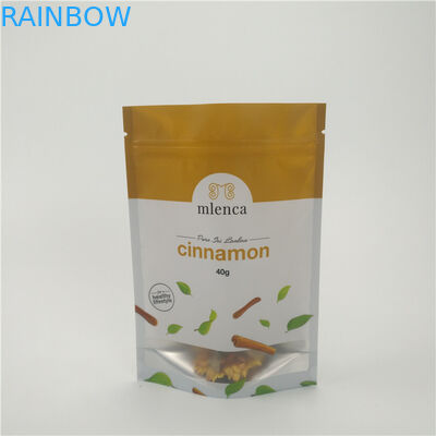 ماتي خلفية بيضاء سستة حقائب مستحضرات التجميل الوقوف دوق-باي 40G القرفة