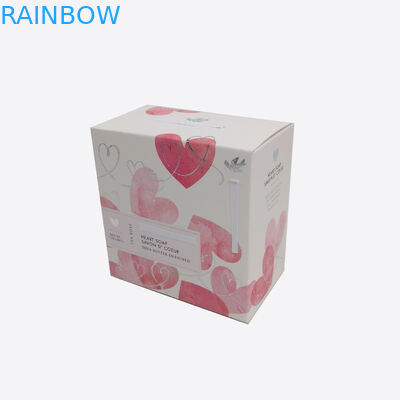 طوي عرض ورقة مربع التعبئة والتغليف كرتون أبيض لمستحضرات التجميل / الصابون / الغذاء الكوكيز هدية