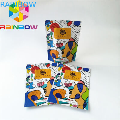 الوقوف زيبلوك الحقائب البلاستيكية التغليف ، قابلة لإعادة الاستخدام الألومنيوم احباط كيس القهوة