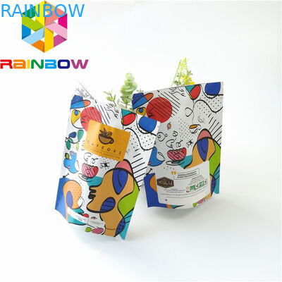 الوقوف زيبلوك الحقائب البلاستيكية التغليف ، قابلة لإعادة الاستخدام الألومنيوم احباط كيس القهوة