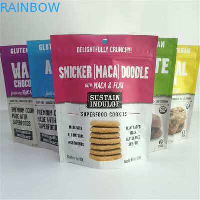 200G الألومنيوم زيبر الوقوف الحقائب التعبئة والتغليف الطباعة الحفر مخصص للبروتين