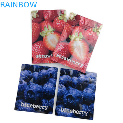 نكهة الفاكهة THC Gummies الحقائب البلاستيكية التعبئة والتغليف حقيبة مسطحة مع Ziper حريزعلى الأطفال