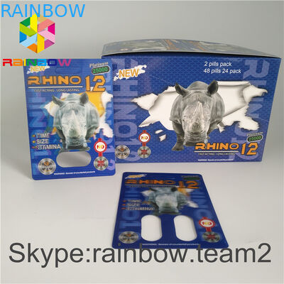 ذكر الجنسي تعزيز نفطة حزمة التغليف 350 جرام 400 جرام ورقة عرض صناديق للكبسولة