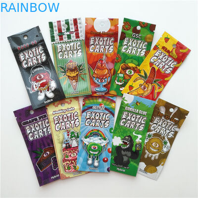 Vape خرطوشة رقائق الألومنيوم أكياس التعبئة والتغليف الغريبة العربة الحقيبة شعار مخصص