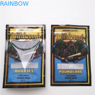 أكياس البخور العشبية Edibles حزمة الماريجوانا الطبية 4x6 بوصة مع نافذة واضحة