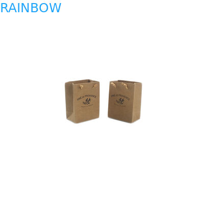 Doypack الوقوف الحقيبة الصغيرة كيس ورق كرافت اليدوية المعاد تدويرها مع مقبض