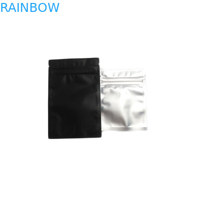 ختم الحرارة مخصص مطبوعة أكياس بلاستيكية رقائق الألومنيوم الكيس ماتي الأسود زيبلوك