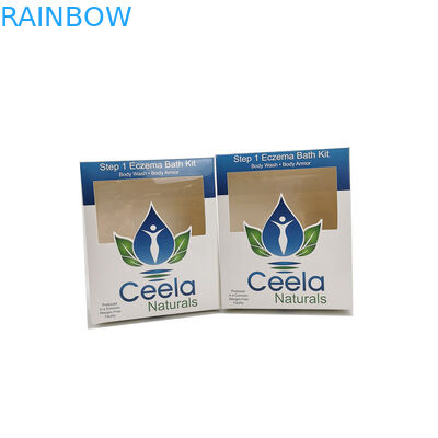 لامعة بيضاء من الورق المقوى مربع التعبئة والتغليف التجزئة العناية بالبشرة تطبيق غسل الجسم