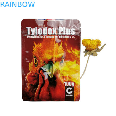 ثلاثة جوانب ختم كيس رقائق الألومنيوم غير لامع 100G الشاي / الدجاج تغذية الحيوانات الأليفة التعبئة