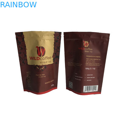 رقائق الألومنيوم احباط الحقيبة التعبئة والتغليف زيبلوك دوق-باي أكياس القهوة مايلر مات السطح