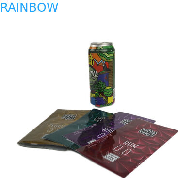 طباعة أوفست تسميات زجاجة تقليص الحرارة الحيوانات الأليفة / بولي كلوريد الفينيل تصميم مخصص مرن