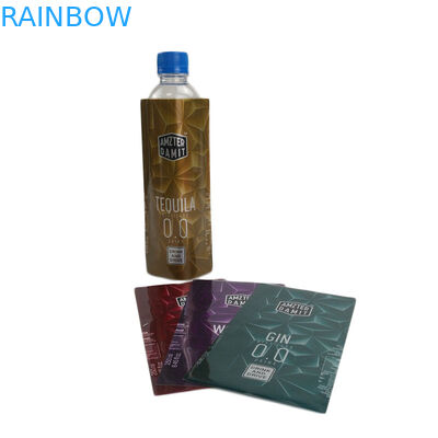 طباعة أوفست تسميات زجاجة تقليص الحرارة الحيوانات الأليفة / بولي كلوريد الفينيل تصميم مخصص مرن