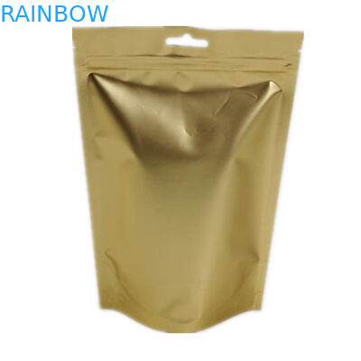 البلاستيك الأغلاق الوقوف الحقيبة القهوة التعبئة أكياس رقائق الألومنيوم الذهب