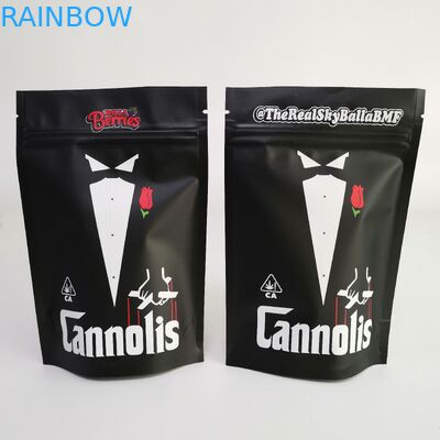 رقائق الألومنيوم بسكويت الأعشاب CBD 3x4 Stand Up Zipper Bag