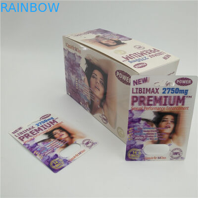 مخصص مطبوعة البلاستيك وحيد القرن حبوب نفطة بطاقة التعبئة