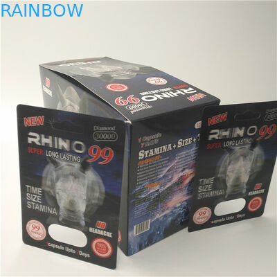 مخصص مطبوعة البلاستيك وحيد القرن حبوب نفطة بطاقة التعبئة