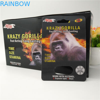 12mm كاب Rhino ذكر حبوب 3D بطاقة بطاقة نفطة التعبئة والتغليف