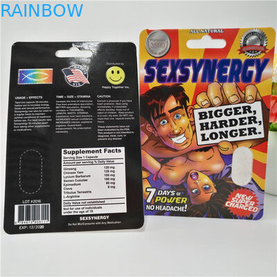 CMYK لون مخصص بلاستيك حبوب منع الحمل ورقة بطاقة التعبئة والتغليف