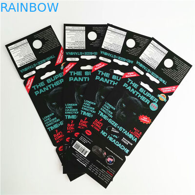 الكركدن 69 ذكر تعزيزات حبوب منع الحمل الجنسي بطاقة نفطة كبسولة 3D للعرض