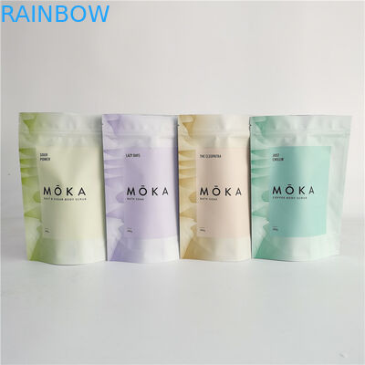 الوقوف في كيس زيبلوك الحقيبة فرك التعبئة والتغليف لملح الحمام مع احباط داخل