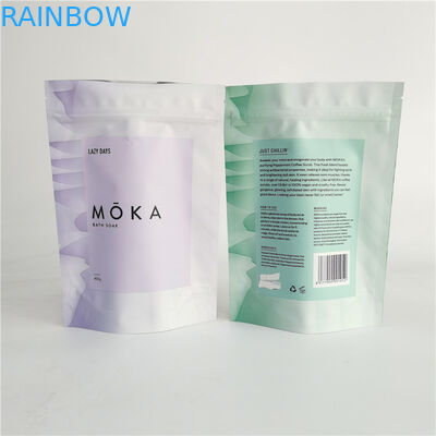 الوقوف في كيس زيبلوك الحقيبة فرك التعبئة والتغليف لملح الحمام مع احباط داخل