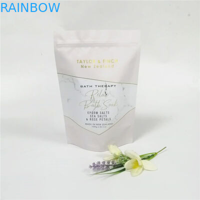 كيس تغليف للعناية بالبشرة / رقائق الهولوغرام الوقوف التعبئة والتغليف حمام الملح مع النافذة