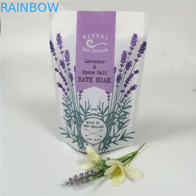 رقائق الألومنيوم المخصصة 12 أوقية حمام الملح / الجسم فرك كريم التعبئة والتغليف أكياس القهوة زيبلوك دويباك