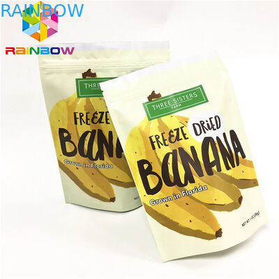 أكياس ورق مغلفة مغلفة بحقيبة ziplock مخصصة للطباعة للوجبات الخفيفة / أكياس تغليف مخصصة لفرك الجسم