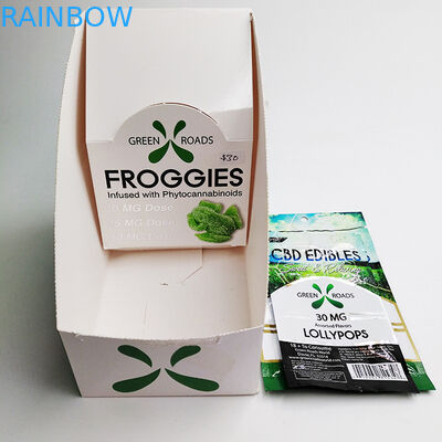 صندوق عرض ورق مطبوع بتصميم مخصص لأكياس kratom يعرض صندوق ورقي قابل للطي لعرض البطاقة