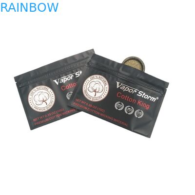 عينة مجانية من أكياس صغيرة لأكياس رقائق الألومنيوم ذات اللون المعدني المسبق للسجائر ذات 3 أكياس جانبية