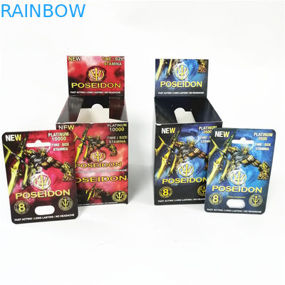 عرض بطاقات ورقية مخصصة للطباعة ، مربعات خط المسيل للدموع ، صندوق بطاقات Pussycat الوردي مع نفطة