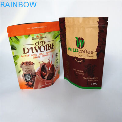 الوقوف كيس رقائق مجمعة التعبئة والتغليف البعوض واقية من القهوة المطحونة مع صمام