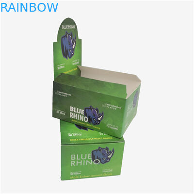 صديقة للبيئة ورقة عرض مربع ، هدية التفاف مربع الكركدن CBD النفط زجاجة الطاقة مربع التعبئة والتغليف